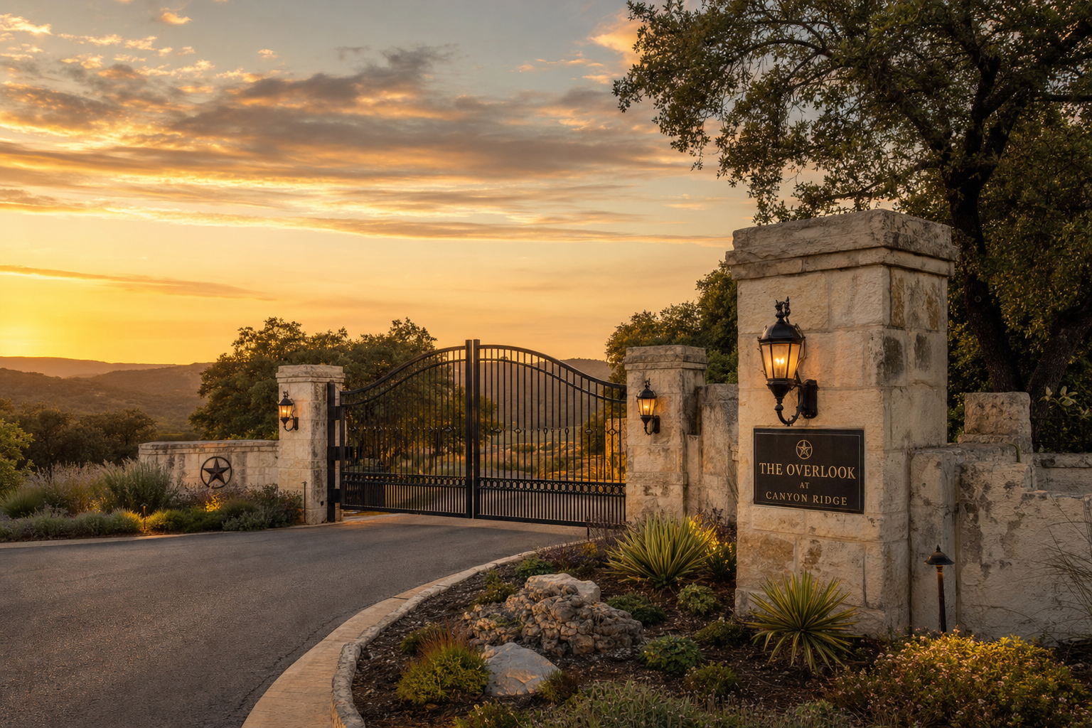 Saratoga Hills neighborhood entrance
